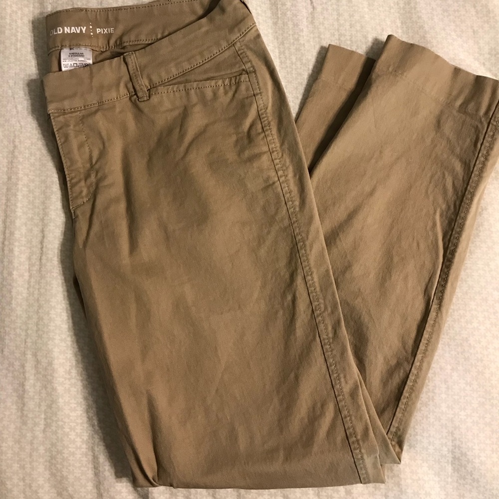 Khaki ankle pants